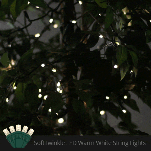 SoftTwinkle Warm White LED Christmas Lights