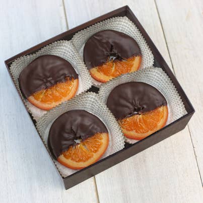 Dark Chocolate Dipped Orange Slice Gift Box