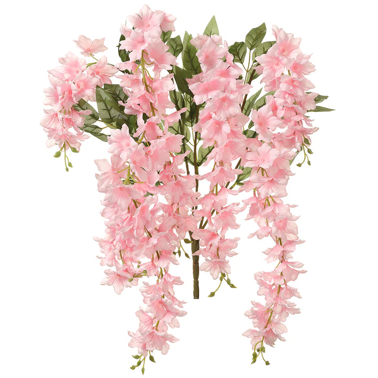 34" Delphinium Hanging Branch Pink