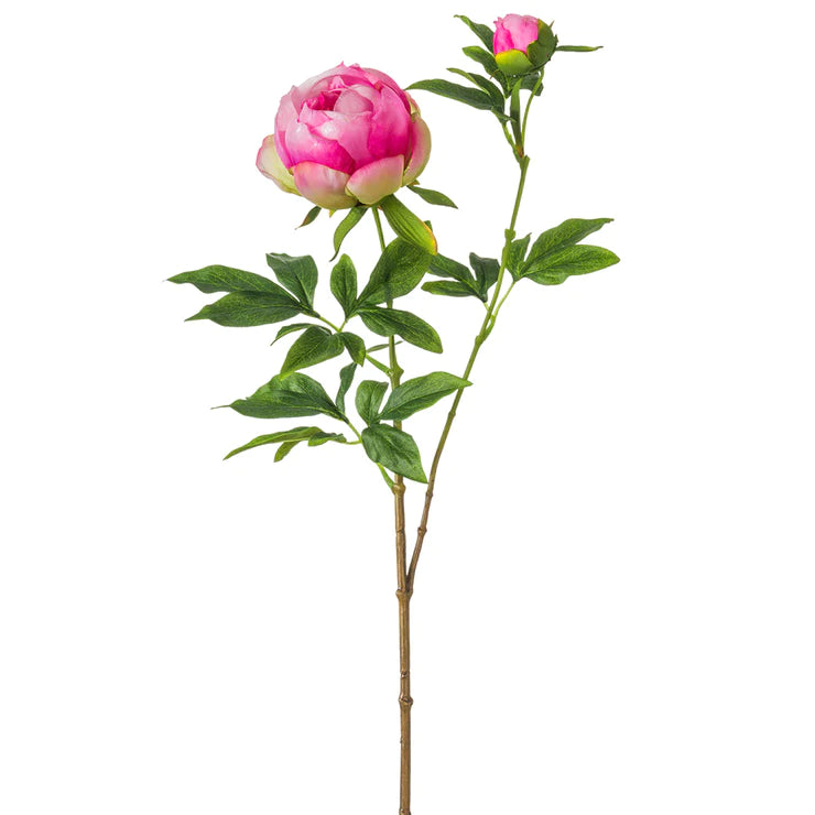 26.5" Peony Stem Fuchasia