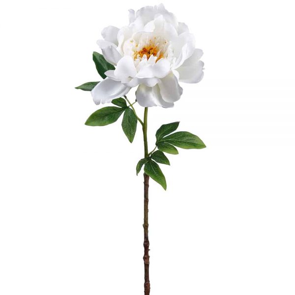23.5" Peony Stem  White