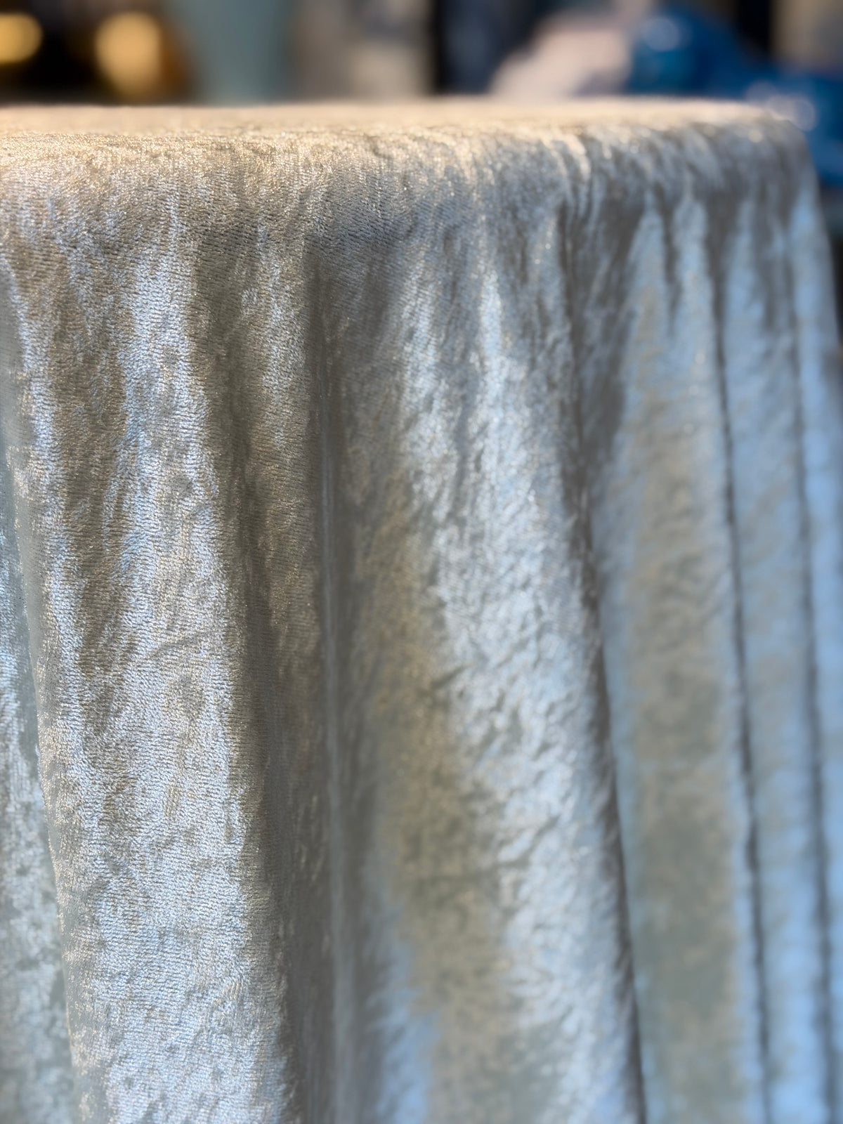 Ivory Crushed Velvet