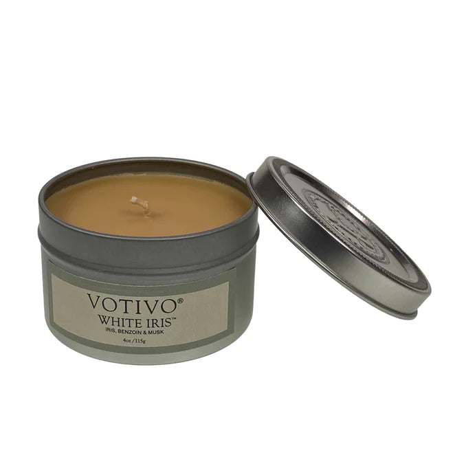 Aromatic Travel Tin Candle-White Iris