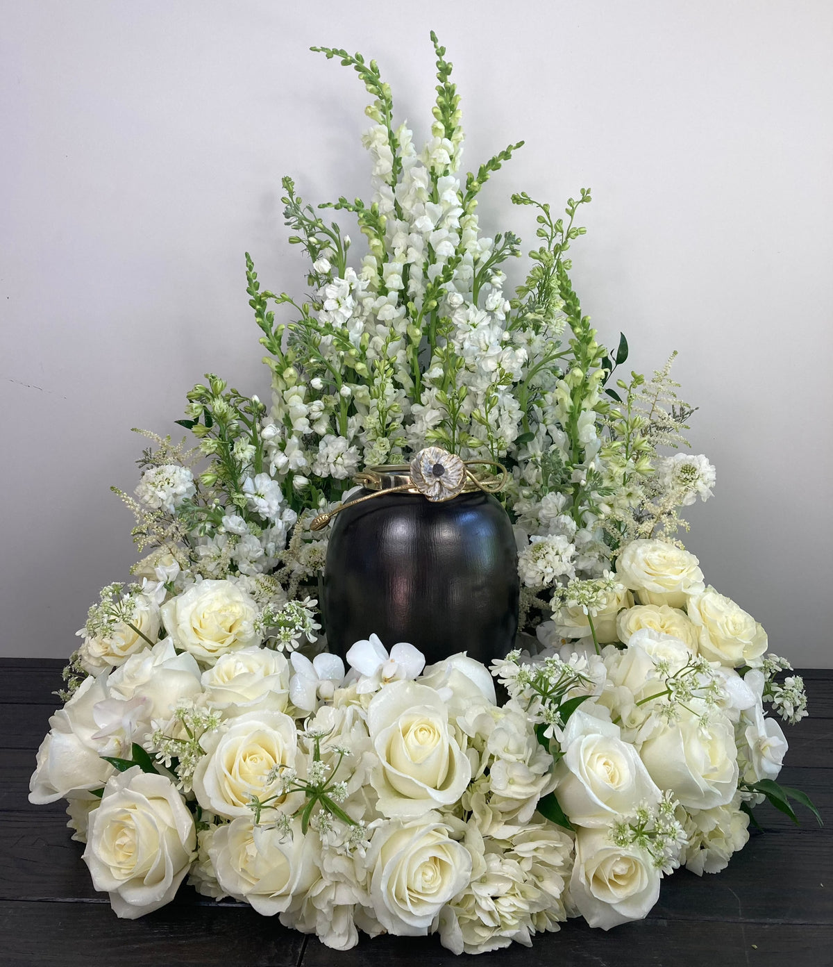 RFD All White Cremation Wreath