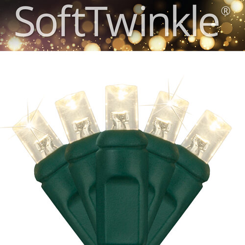 SoftTwinkle Warm White LED Christmas Lights
