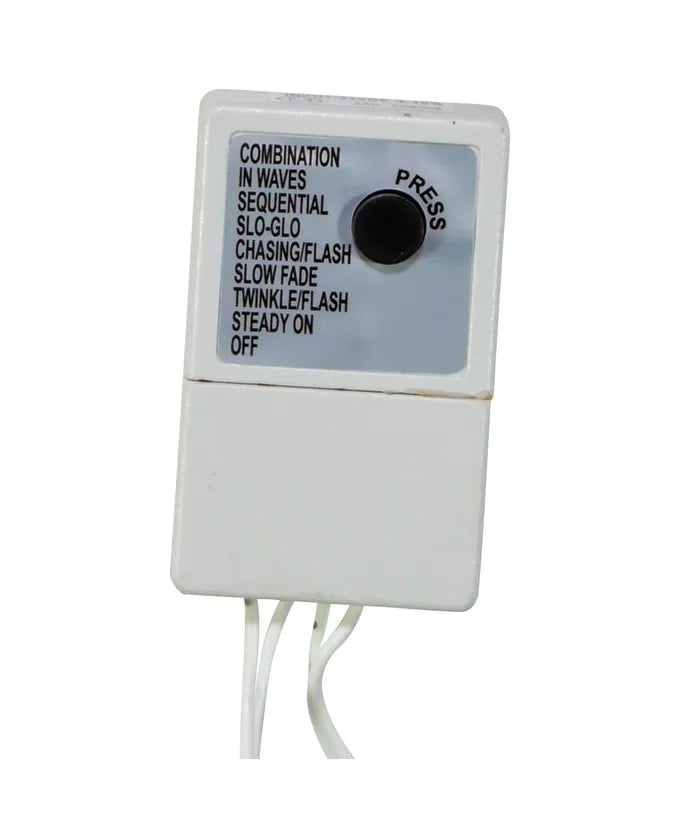 49' 600-Light Warm White 3MM LED Multifunction Rice Lights With White Wire