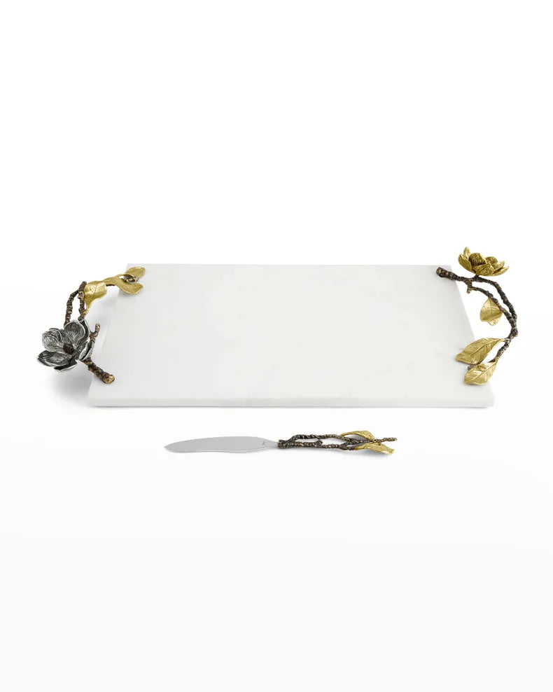 Vintage Bloom Cheese Board w/ Knife XL