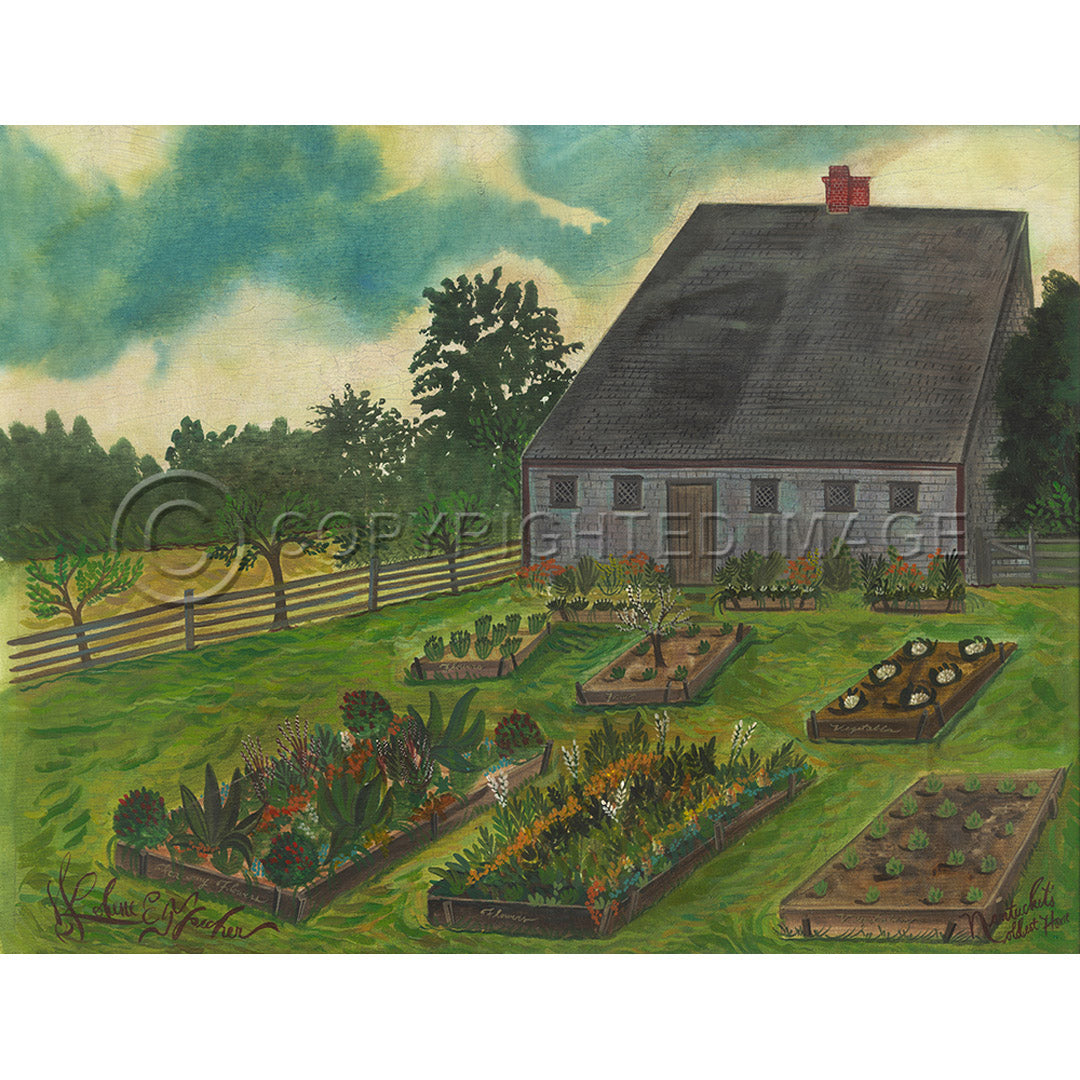 Landscape Nantucket's Oldest House 43x56