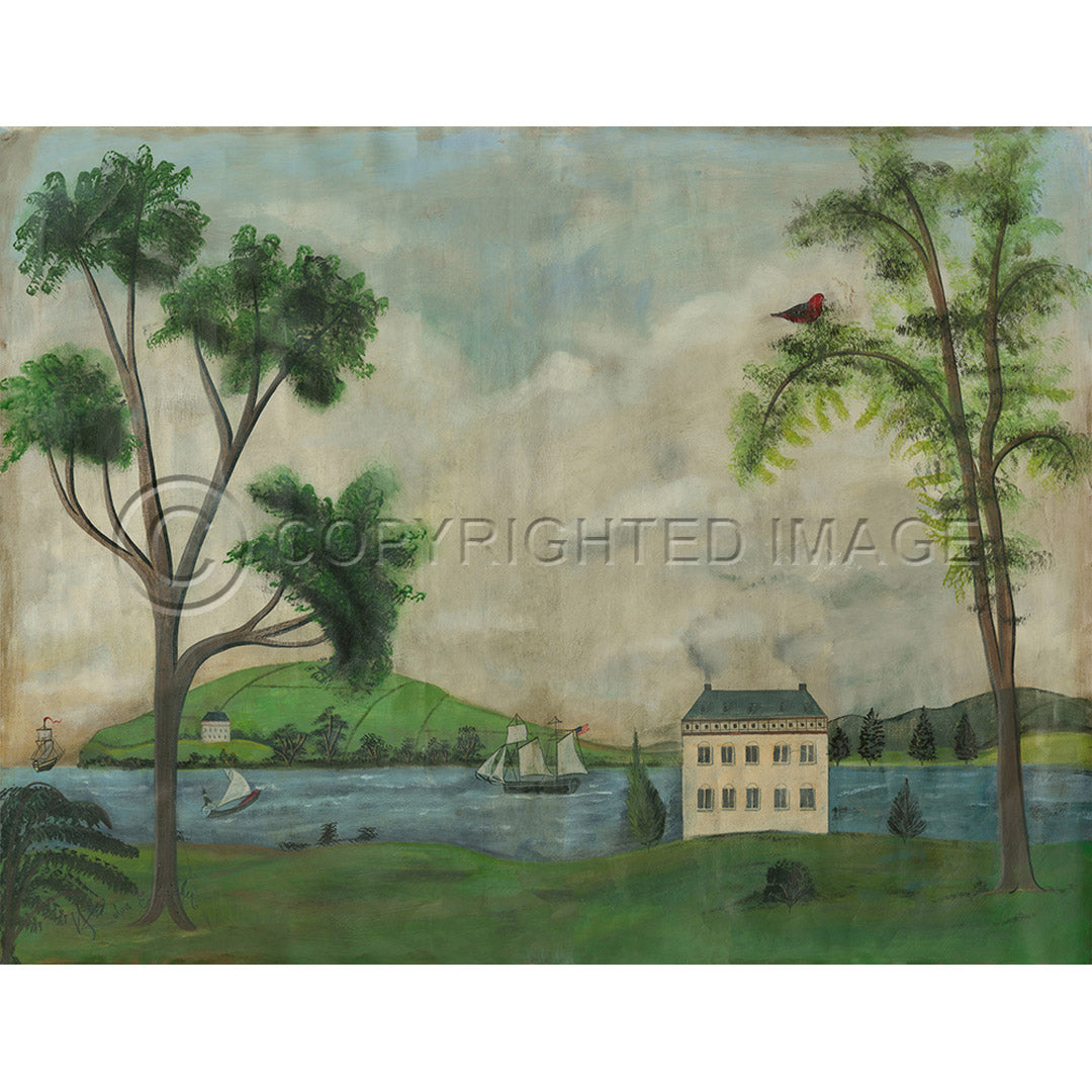 Landscape Ships in the Harbor Landscape 43x56