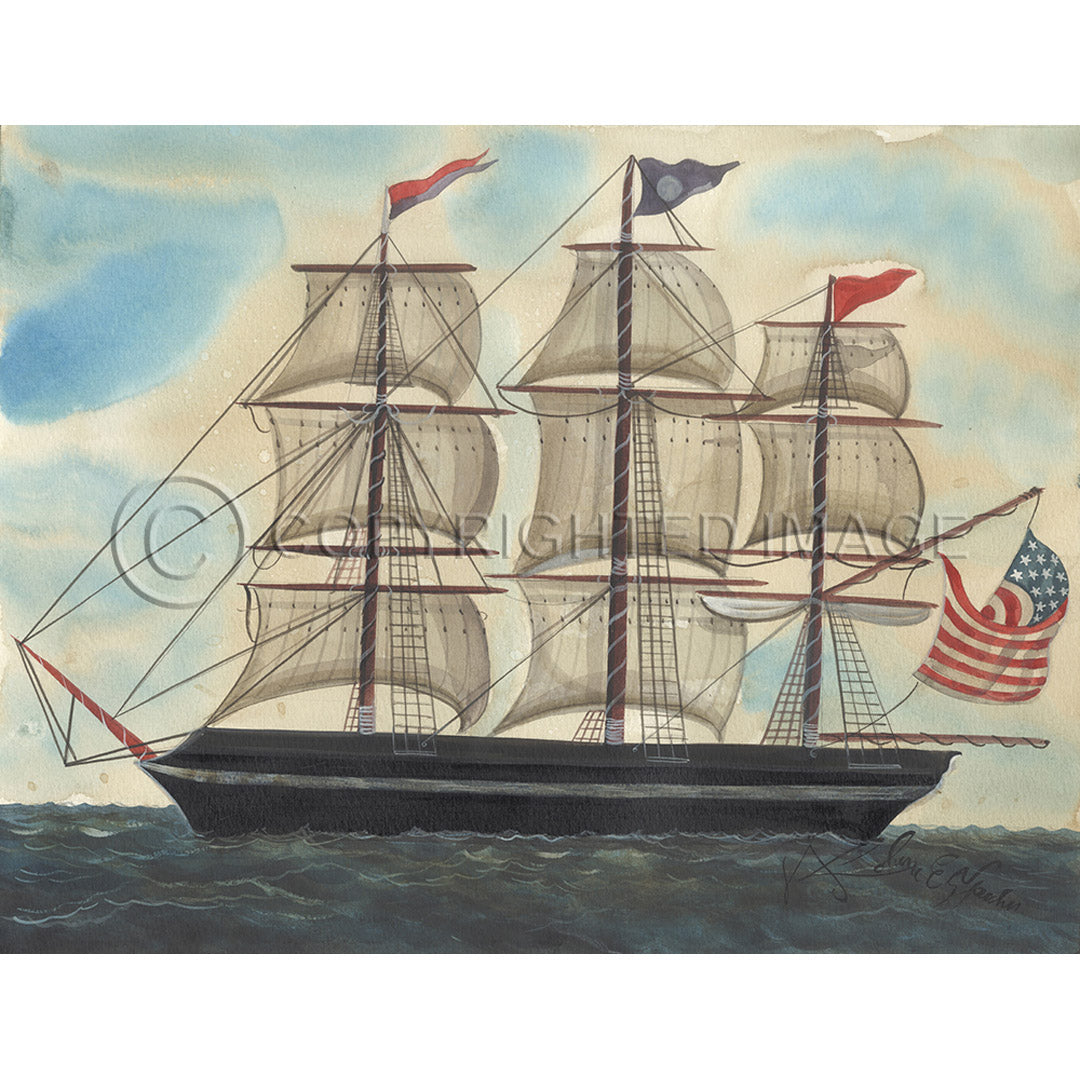 Ship Nantucket Steamship I 43x56