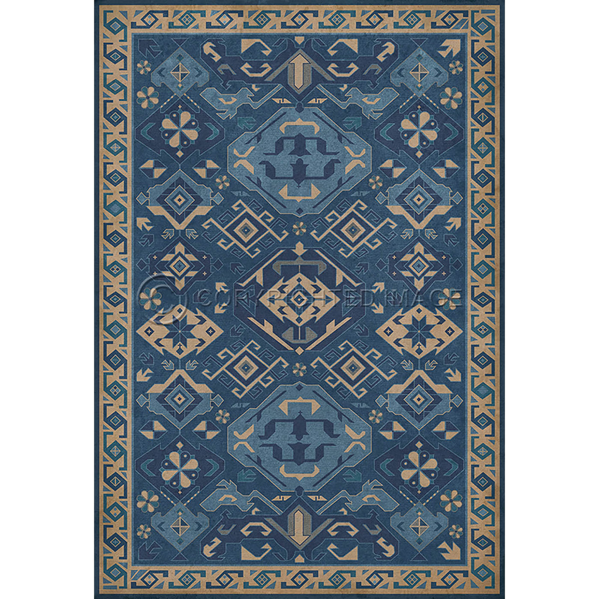 Traditional Indigo 96x140