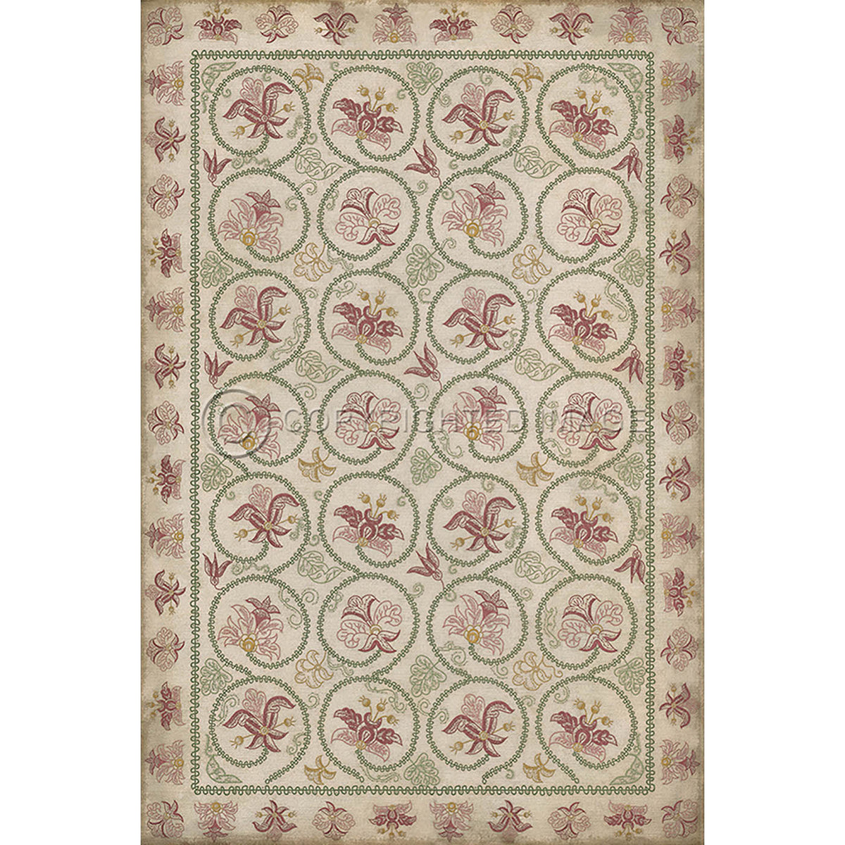 Crewelwork Rose Campion 20x30