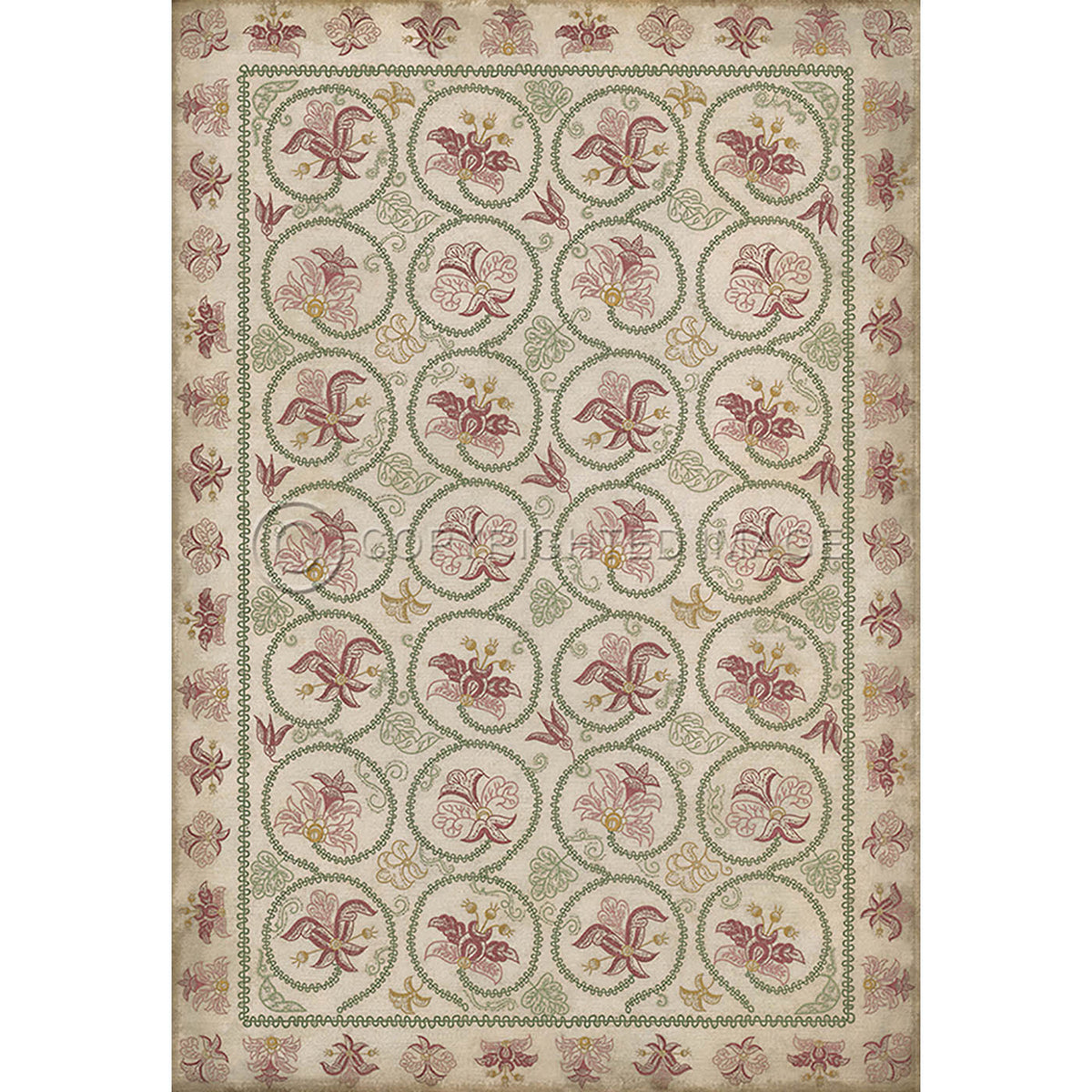 Crewelwork Rose Campion 96x140