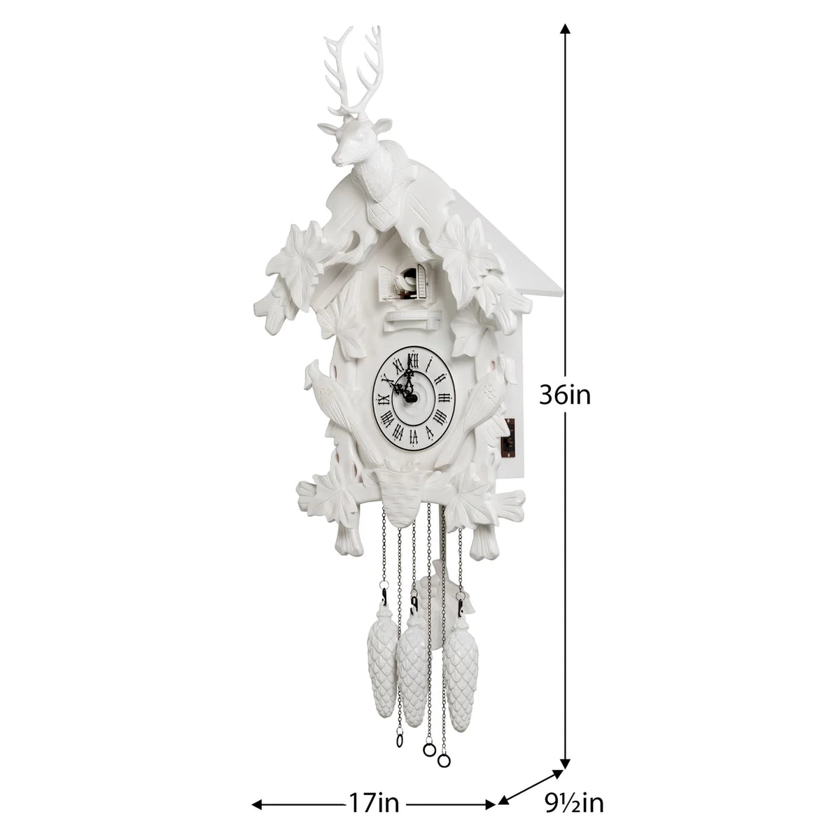 Village White Cuckoo Clock