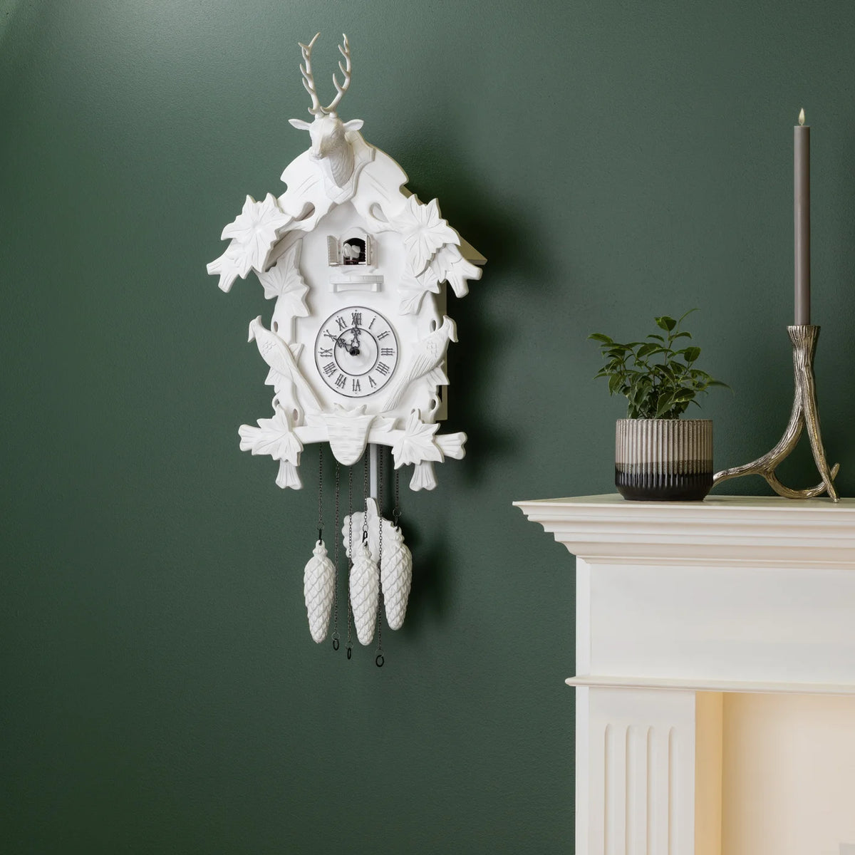 Village White Cuckoo Clock