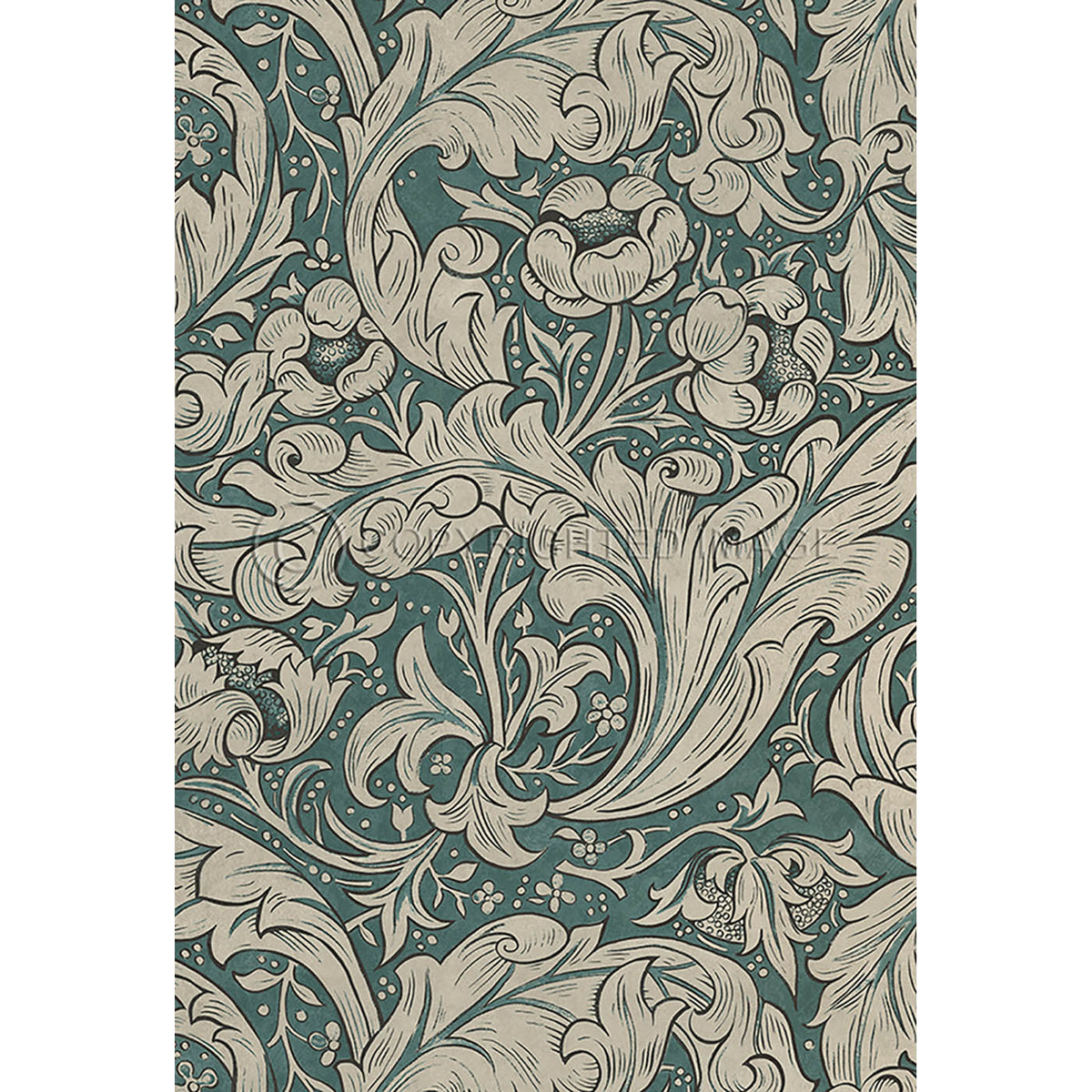 Bachelors Button Mineral and Linen 38x56