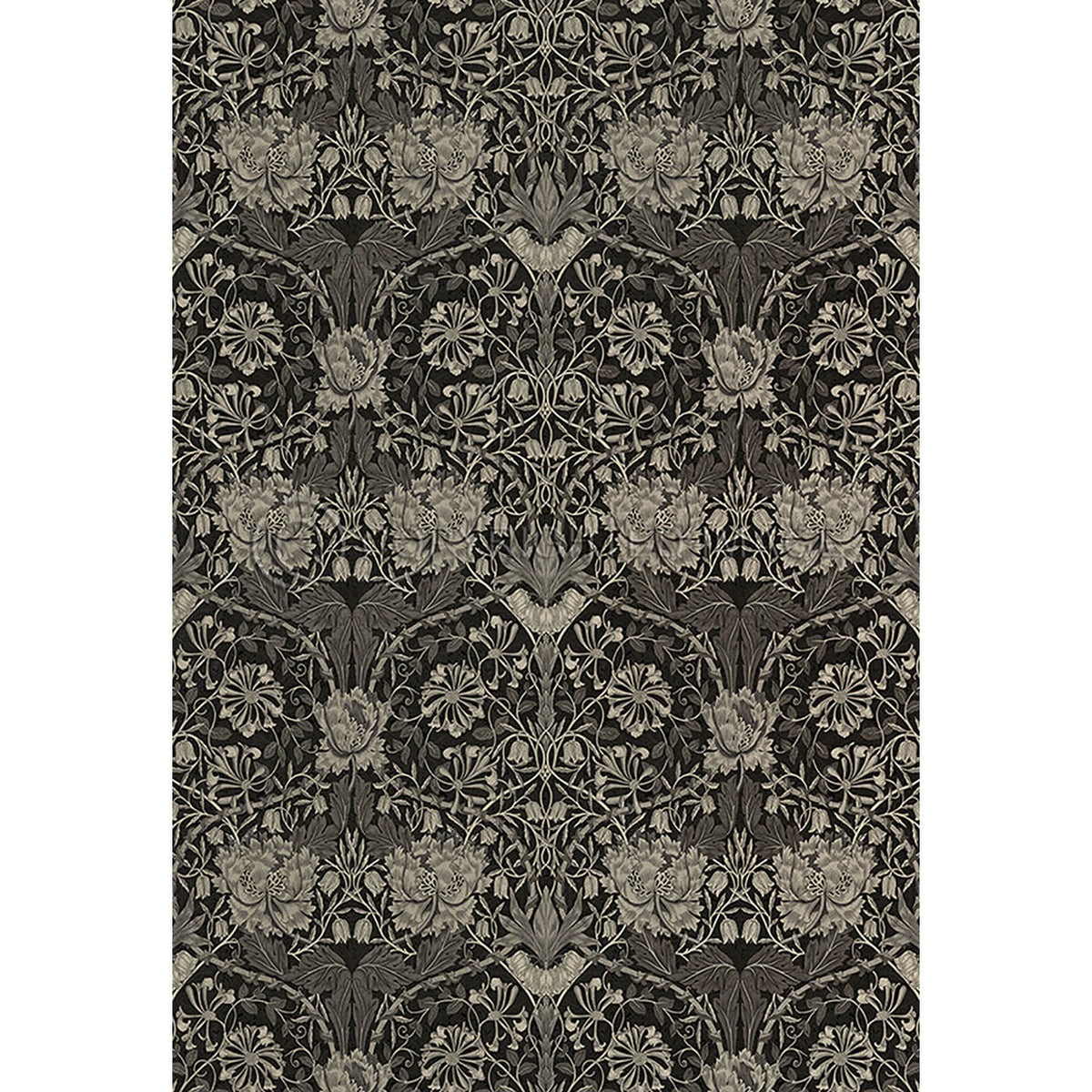 Honeysuckle and Tulip Black 52x76