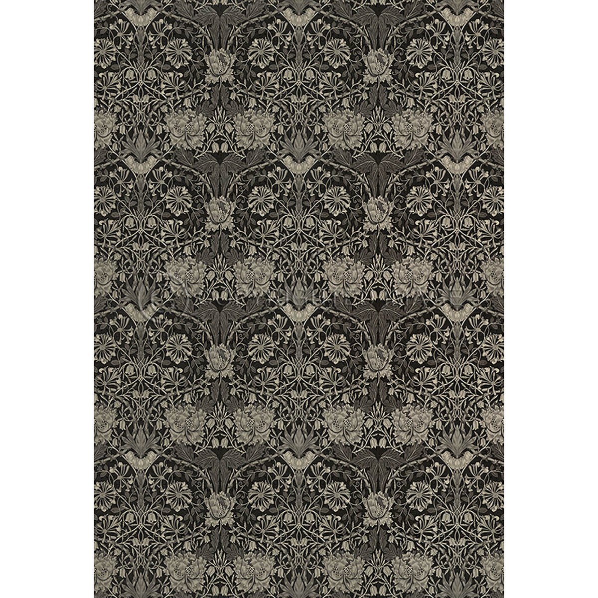 Honeysuckle and Tulip Black 70x102