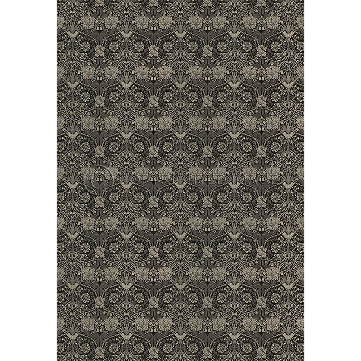 Honeysuckle and Tulip Black 96x140