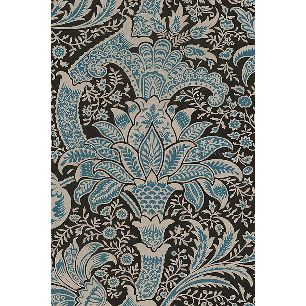 Indian Black and Cobalt 20x30