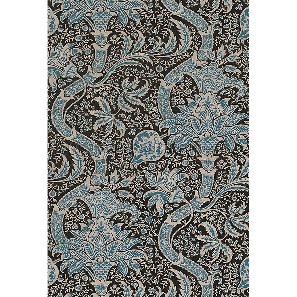 Indian Black and Cobalt 38x56