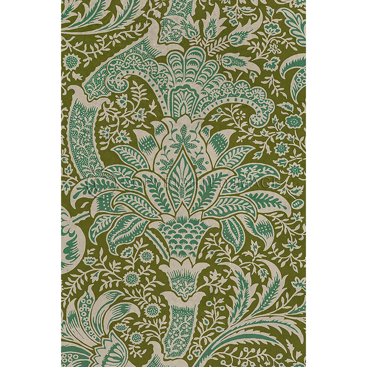 Indian Olive and Teal 20x30