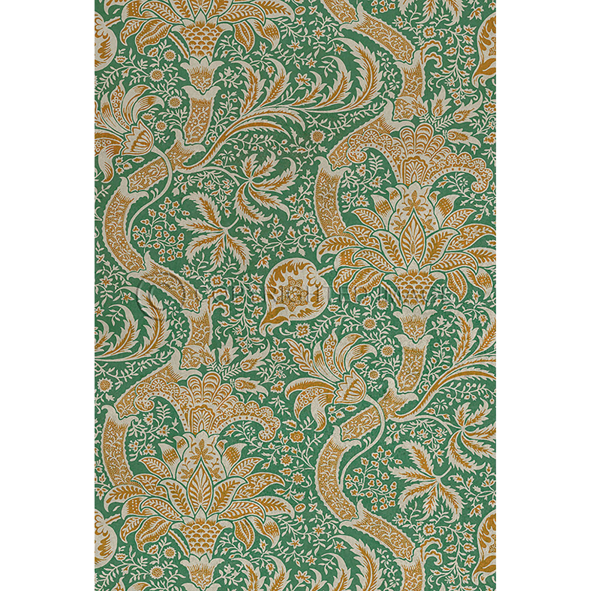 Indian Orange and Fern 38x56