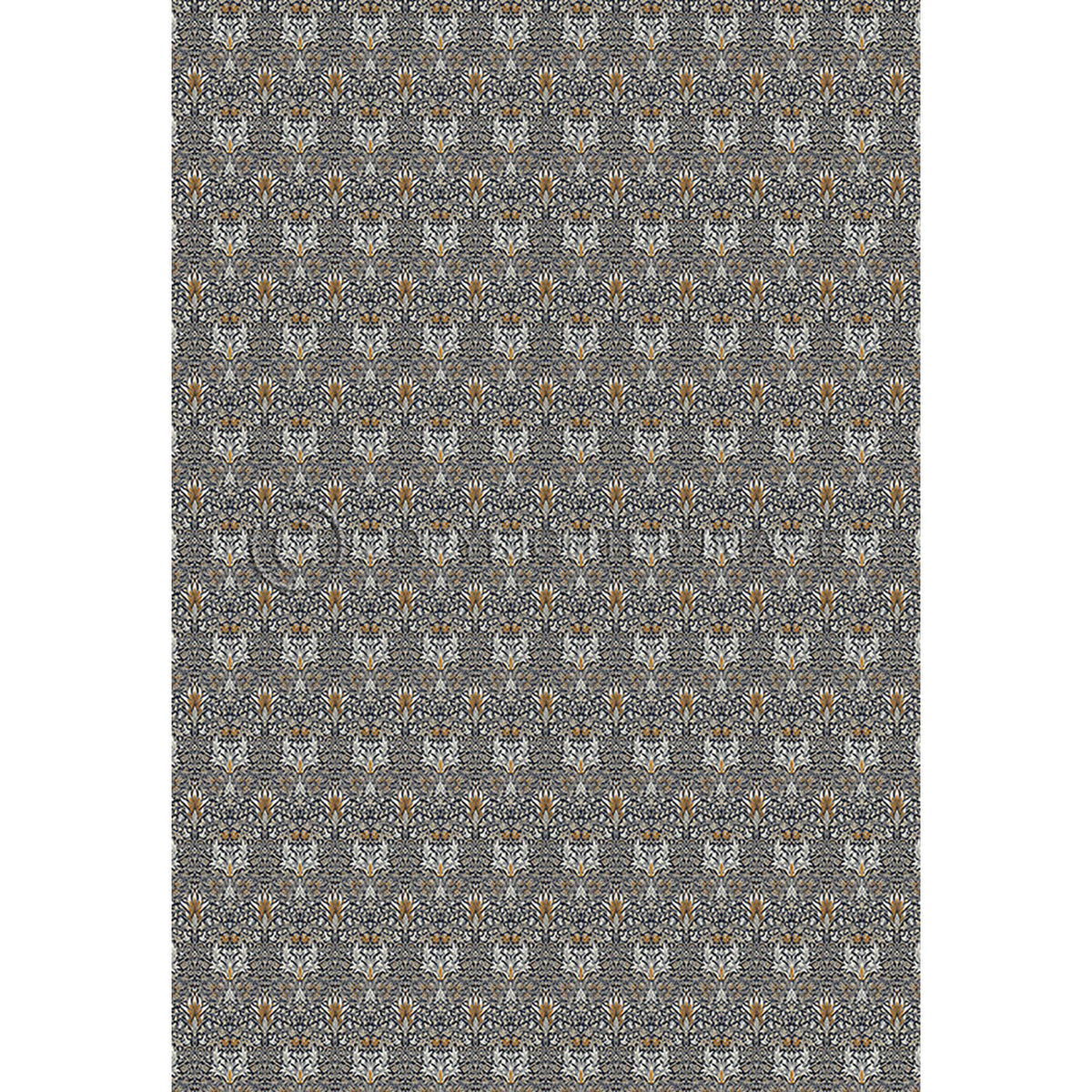 Snakeshead Indigo and Gold 96x140