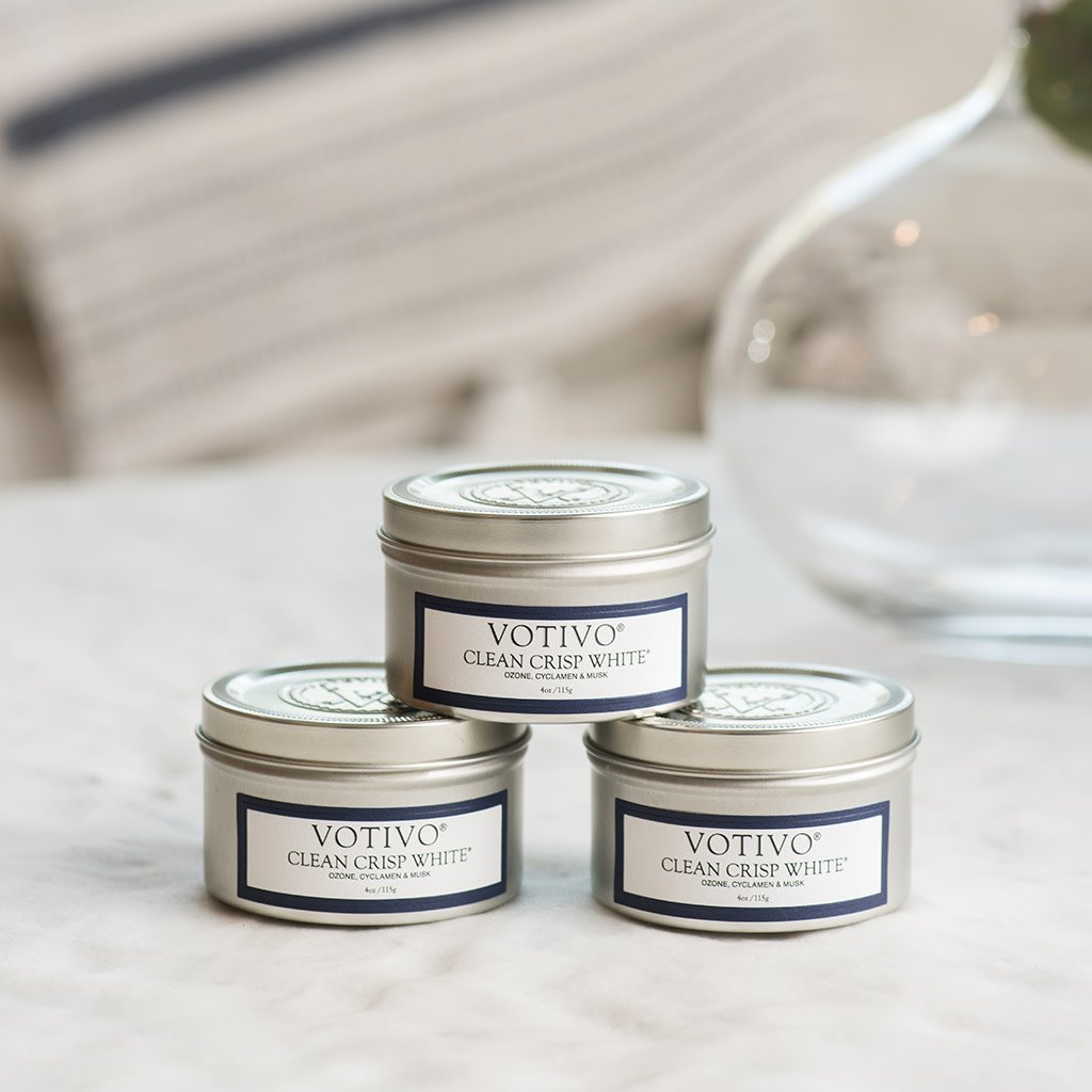 Aromatic Travel Tin Candle-Clean Crisp White