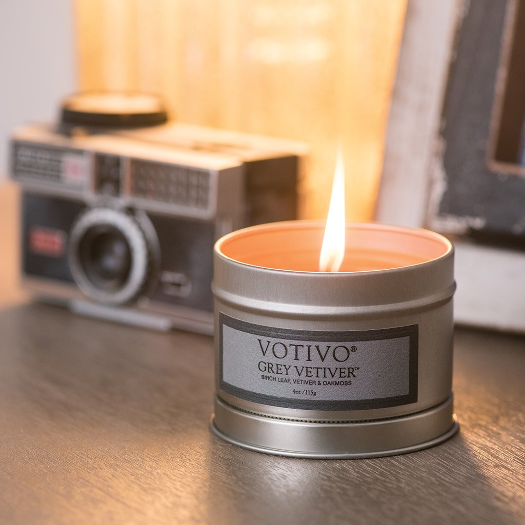 Aromatic Travel Tin Candle-Grey Vetiver