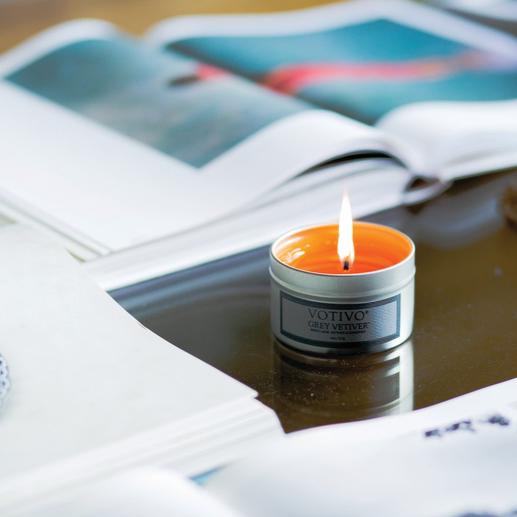Aromatic Travel Tin Candle-Grey Vetiver