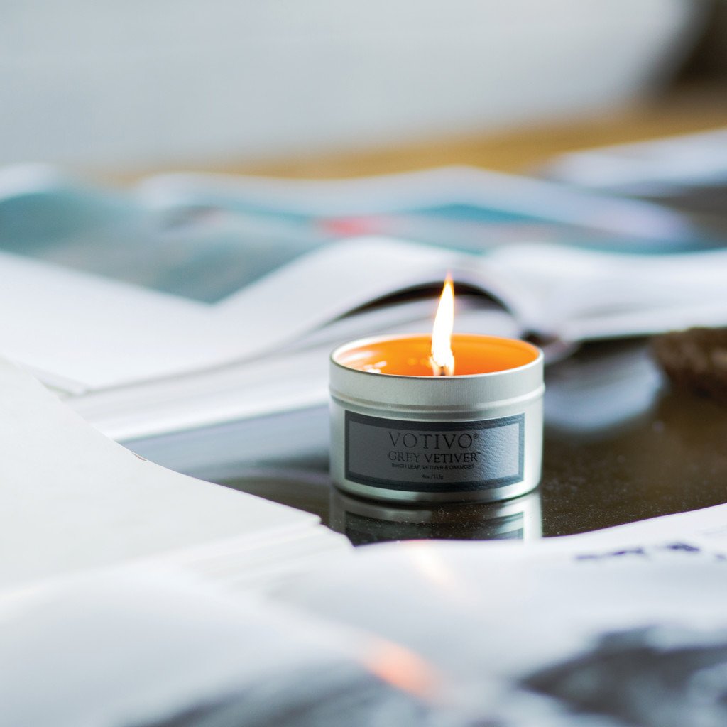 Aromatic Travel Tin Candle-Grey Vetiver