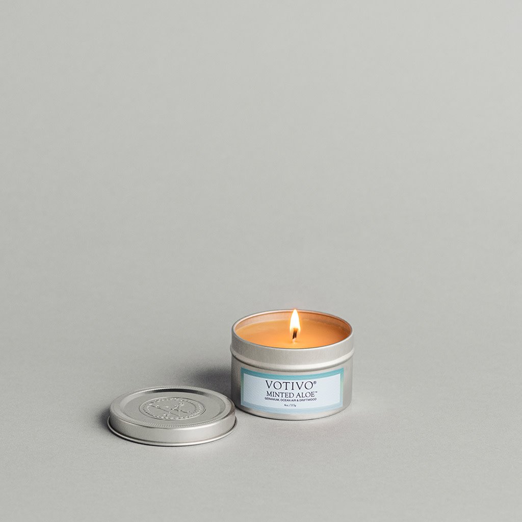 Aromatic Travel Tin Candle-Minted Aloe