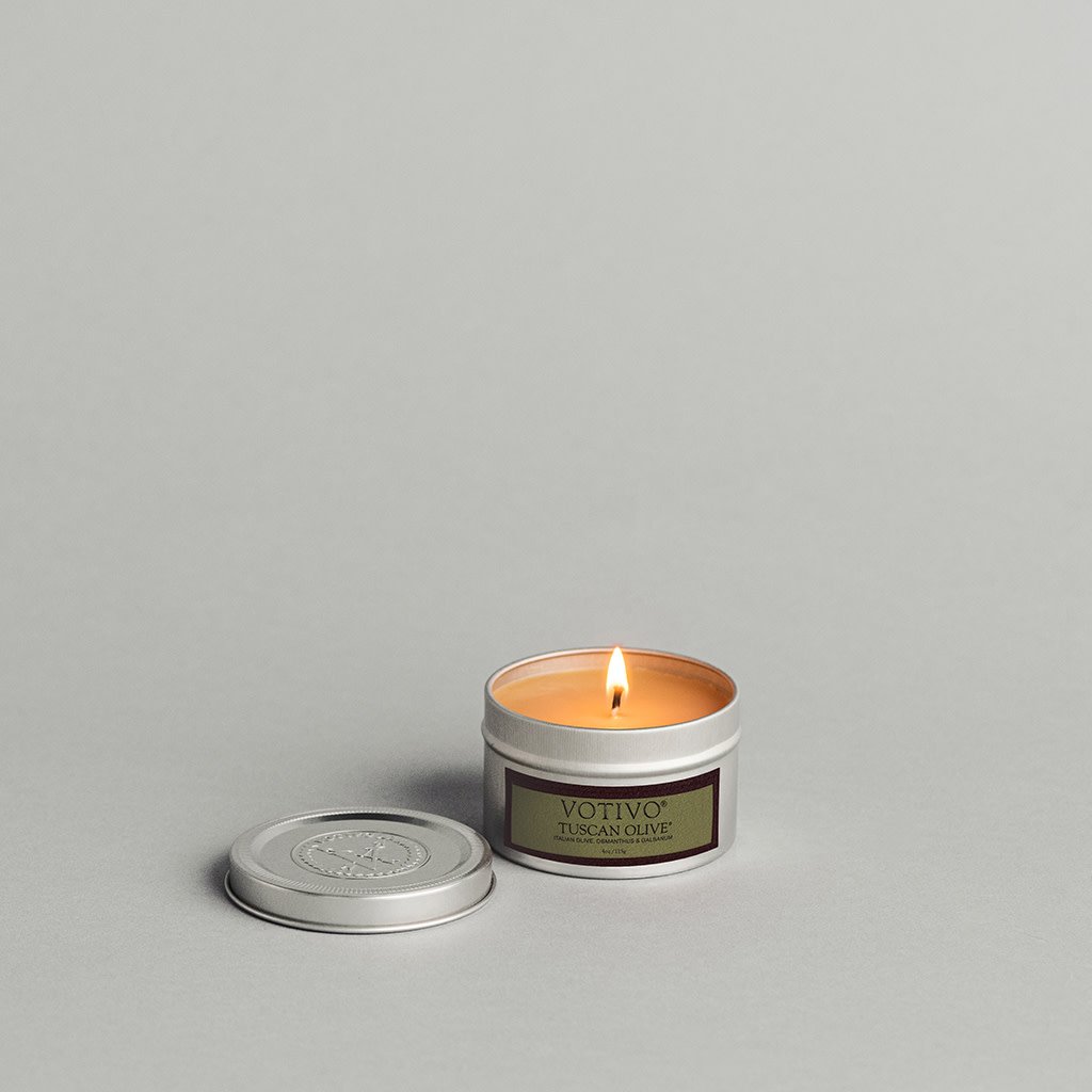 Aromatic Travel Tin Candle-Tuscan Olive