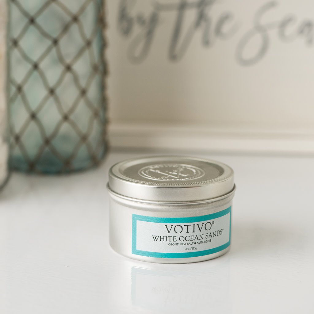 Aromatic Travel Tin Candle-White Ocean Sands