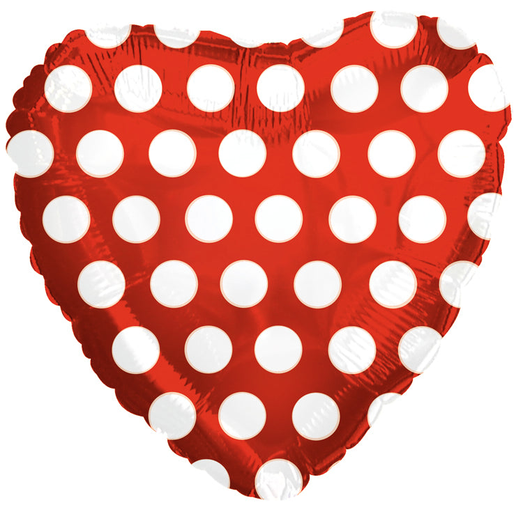 Polka Dot Heart Balloon