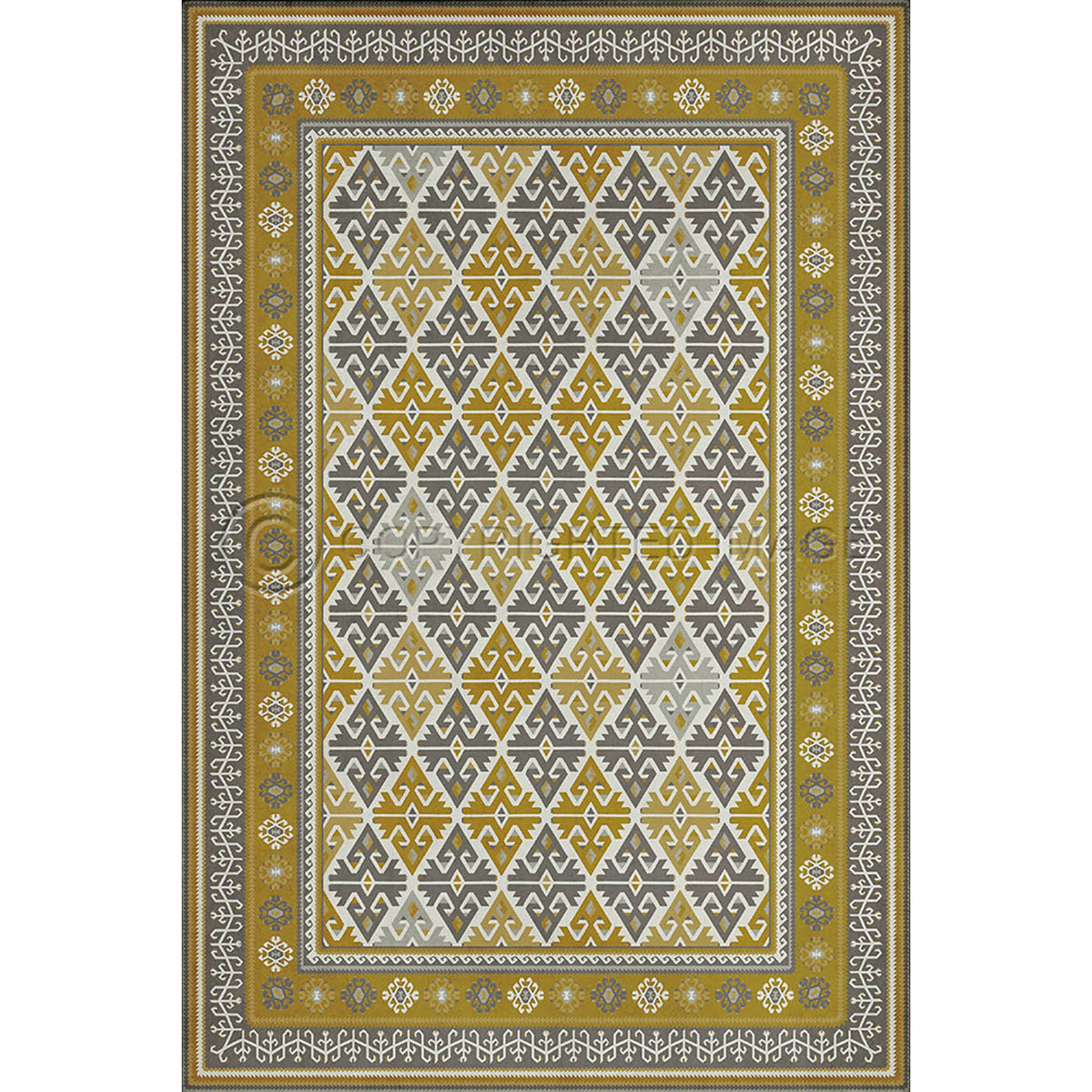 Burdock and Star Mustard and Slate 20x30