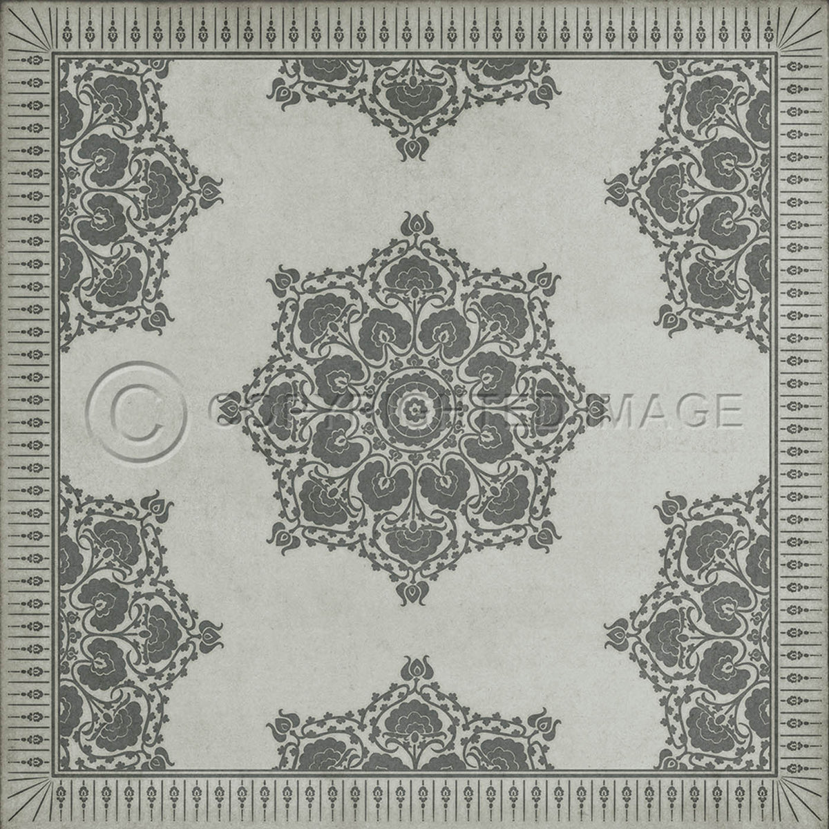 Indian Loop Linen and Charcoal 48x48