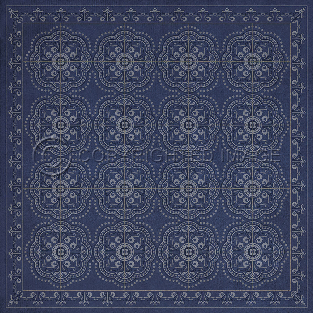 Pattern 28 Indigo Bandana 48x48