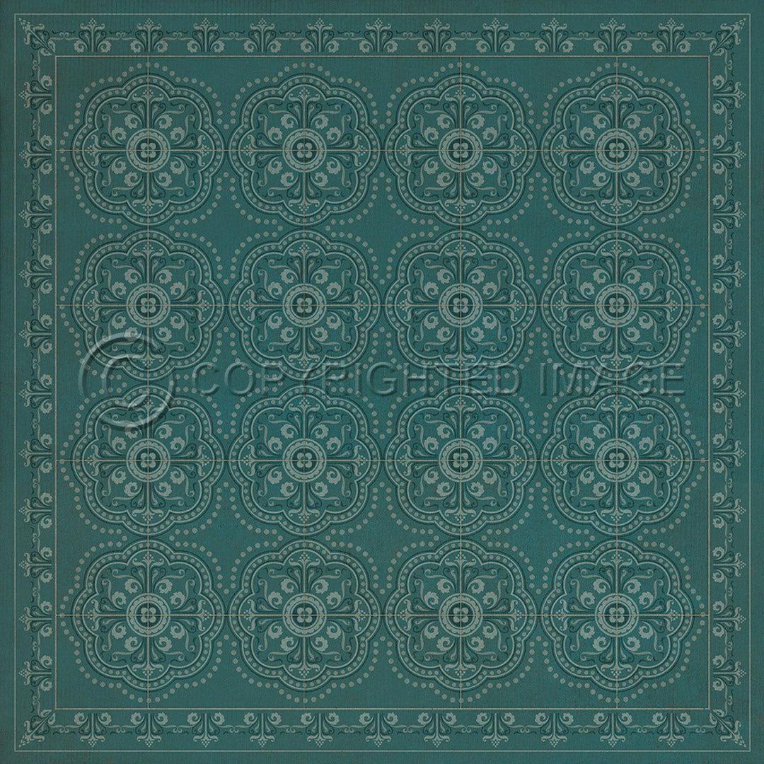 Pattern 28 Teal Bandana 36x36