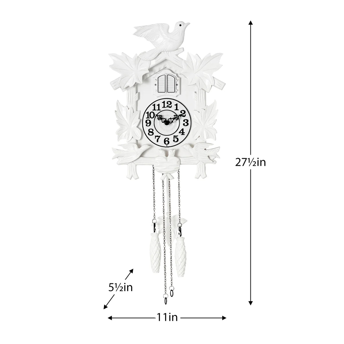 Village White Cuckoo Clock