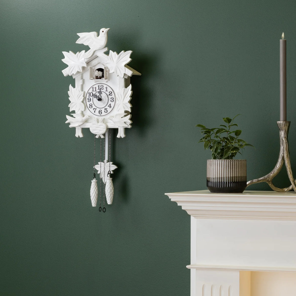 Village White Cuckoo Clock