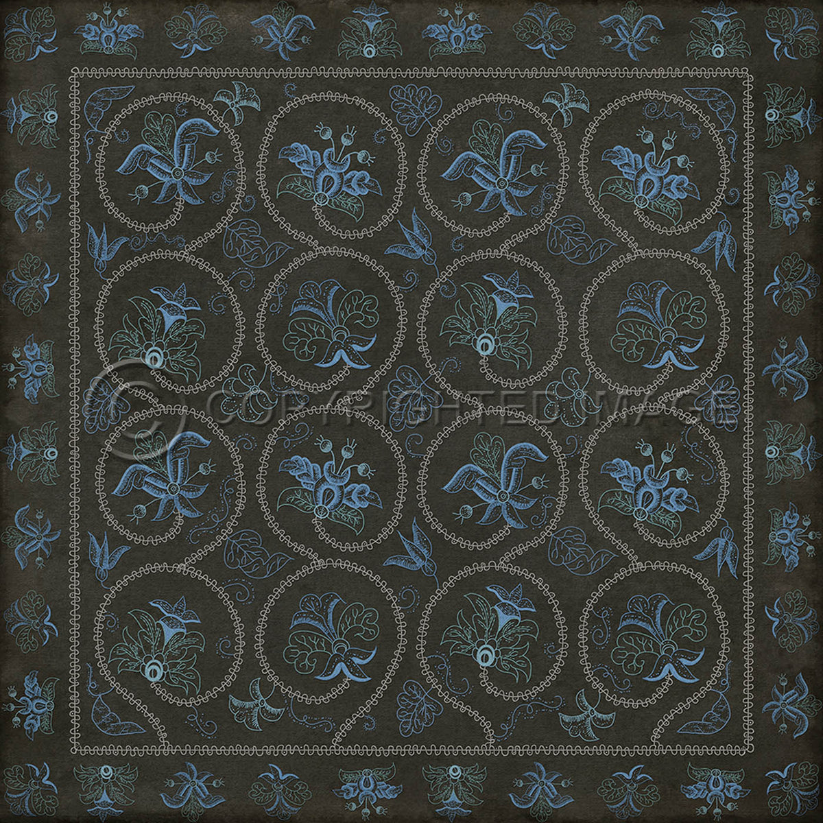 Crewelwork Delphinium 96x96