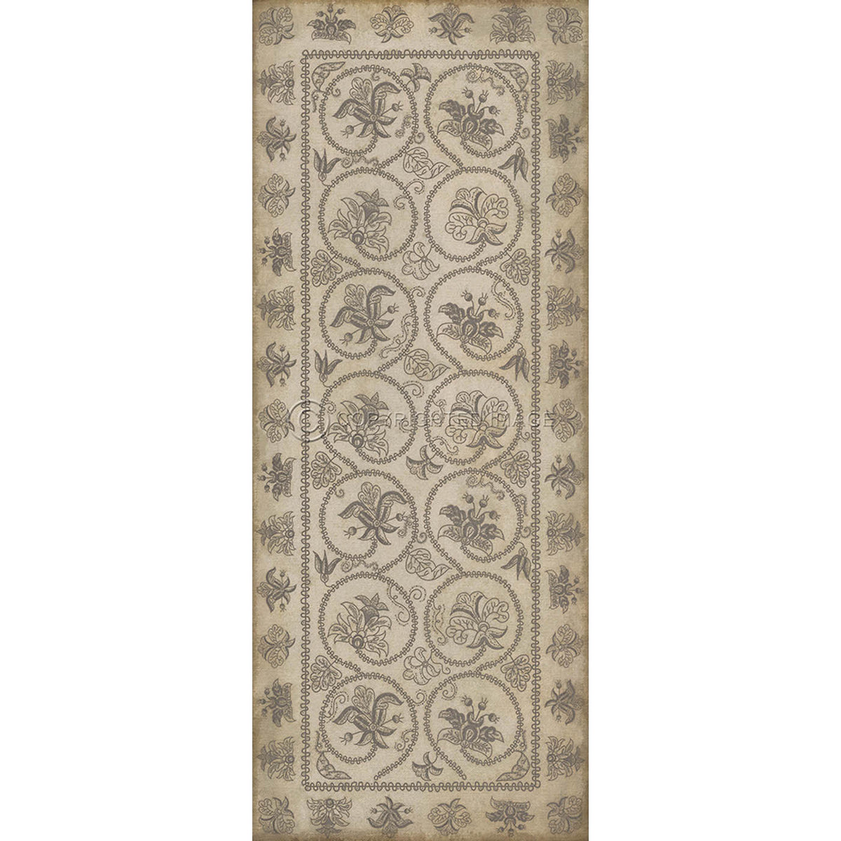 Crewelwork Hollyhock 36x90
