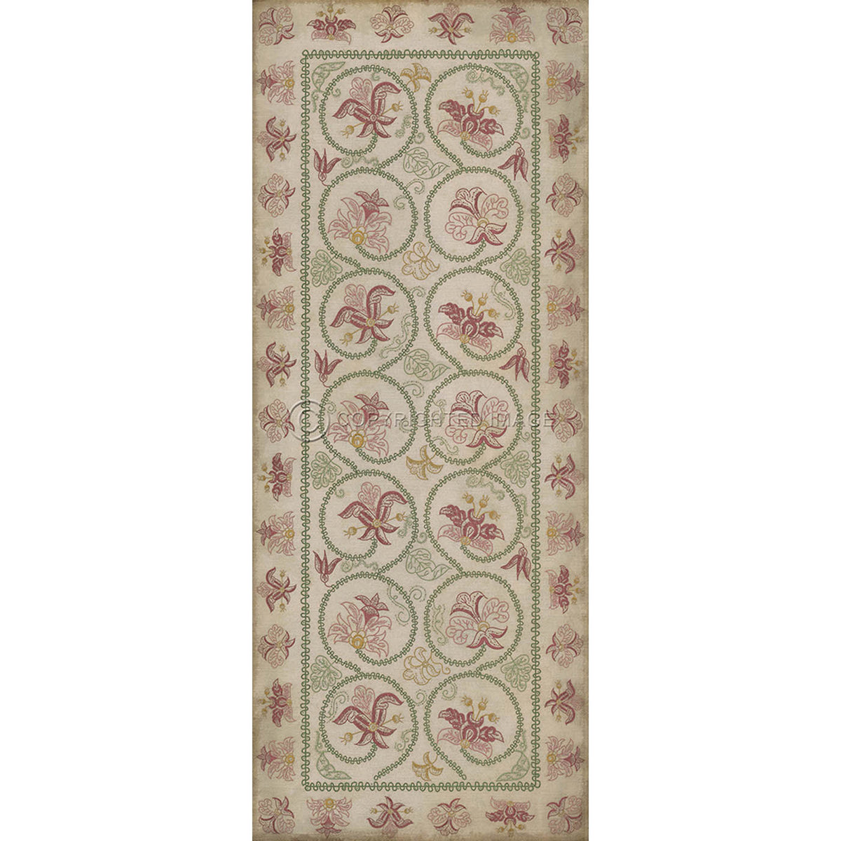 Crewelwork Rose Campion 36x90