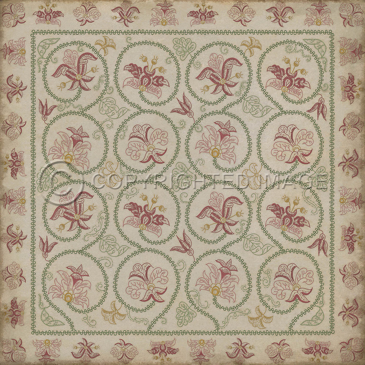 Crewelwork Rose Campion 48x48