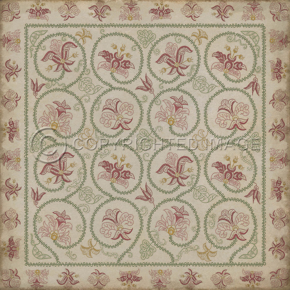 Crewelwork Rose Campion 72x72