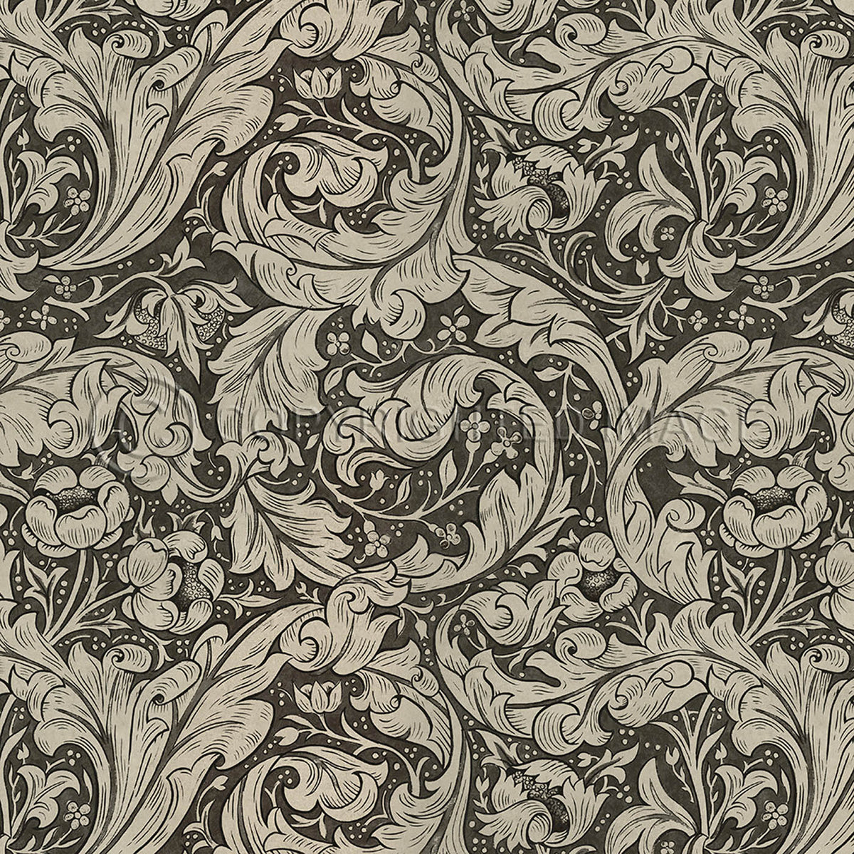 Bachelors Button Black and Linen 36x36