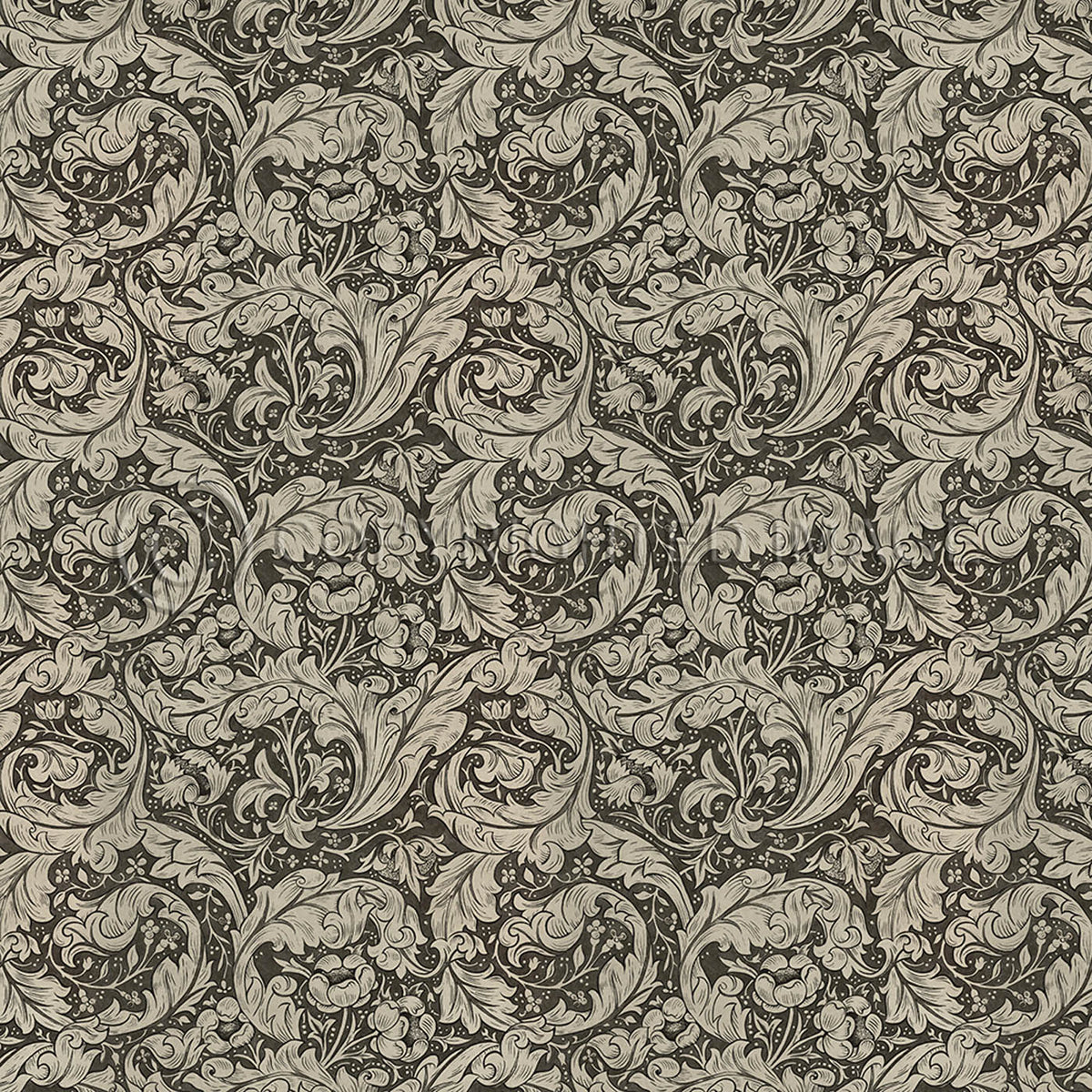 Bachelors Button Black and Linen 72x72