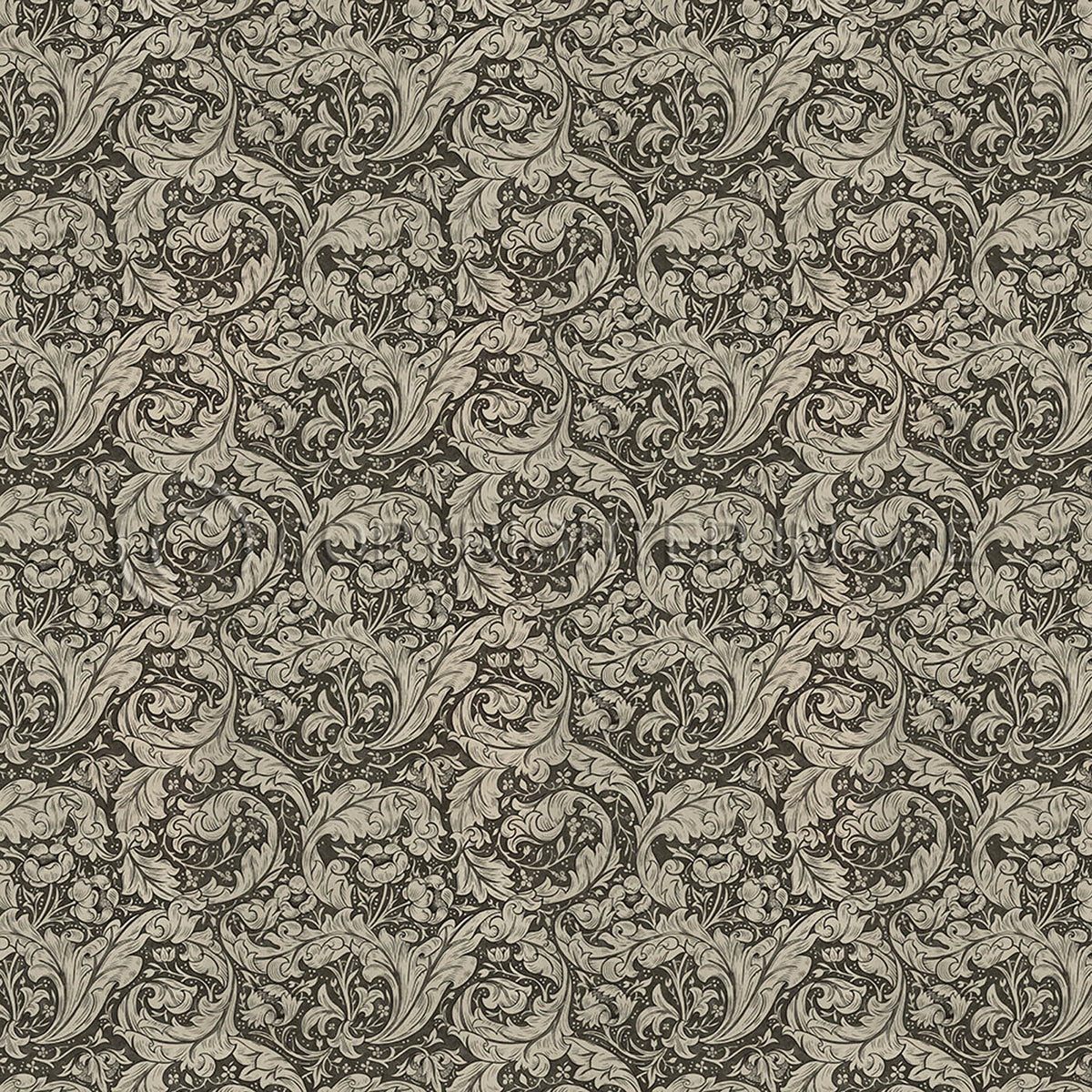 Bachelors Button Black and Linen 96x96